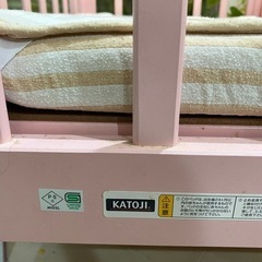 カトージ　ベビーベッド（ミニ・ピンク）の画像