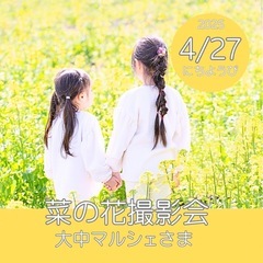 菜の花畑での写真撮影会