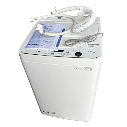 全自動電気洗濯機 SHARP ES-GE5E-W 2021年製