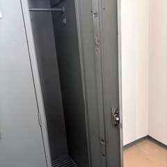 工場会社整理　レトロ　オフィスロッカー　2連　