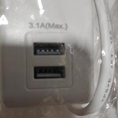 USB付き延長コード　1mの画像