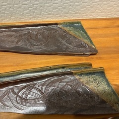 無名陶芸作家の長皿の画像