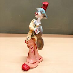 イタリア製 ピエロの置物（シンバル）約24cmの画像