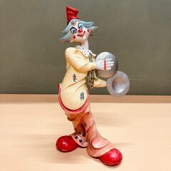 イタリア製 ピエロの置物（シンバル）約24cm
