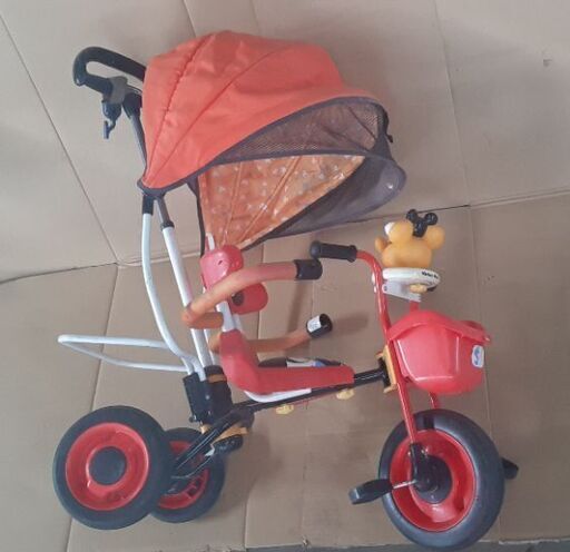 三輪車 ほぼ未使用品のステップ付き ミッキーマウス - メルカリ