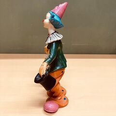 イタリア製 ピエロの置物（マジシャン）約23cmの画像