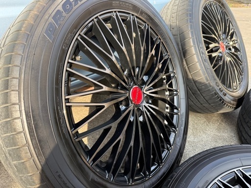 ガリキズ無し レアマイスター ティニャネロ(パールブラック/ブロンズクリア) 19/7.5J/＋47 PCD114.3 5H 225/55r19 LEHRMEISTER TIGNANELLO