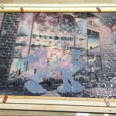 見本品　ステンドアート　パズル　ディズニー　夕暮れのトイショップ　額付き　500ピースの画像