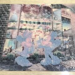見本品　ステンドアート　パズル　ディズニー　夕暮れのトイショップ　額付き　500ピースの画像
