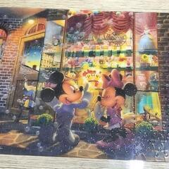 見本品　ステンドアート　パズル　ディズニー　夕暮れのトイショップ　額付き　500ピースの画像