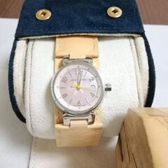 美品。LOUIS VUITTONルイヴィトンタンブールピンク腕時計 (aday