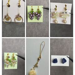 ハンドメイドイヤリング　1つ200円の画像