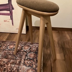【極美品・完品】ナガノインテリア スツール 木製 コッペスツール