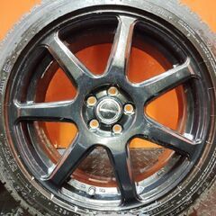 【DUNLOP WM03 205/50R17】スタッドレス【DUNLOP PRD 17インチ 7J5HPCD100+53】22年製 バリ溝 インプレッサスポーツ等　(VTL264)の画像