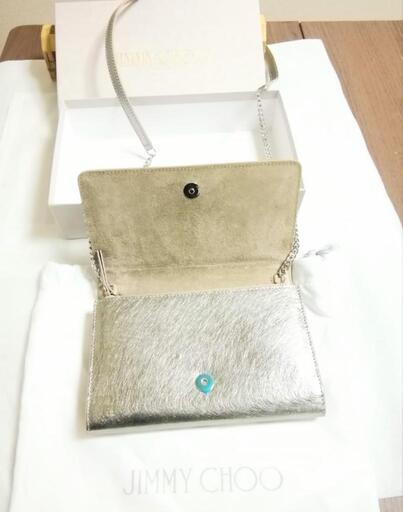 新品同様未使用。JIMMY CHOO ジミーチュウチェーンウォレット