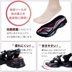 美品 BEAXIS ビーアクシス コアアクティブサンダル スニーカータイプ ダイエットシューズ Mの画像