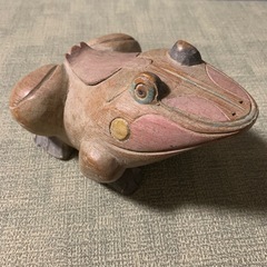 蛙の置物(木製)