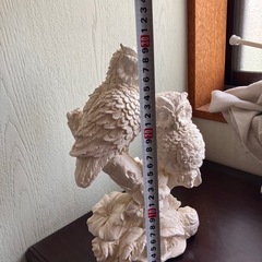 置物　ヨーロッパ　石膏　フクロウの画像