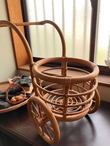 木製手押し車オブジェ (ひとみん) 矢作橋のインテリア雑貨/小物 木製手押し車オブジェ (ひとみん) 矢作橋のインテリア雑貨/小物