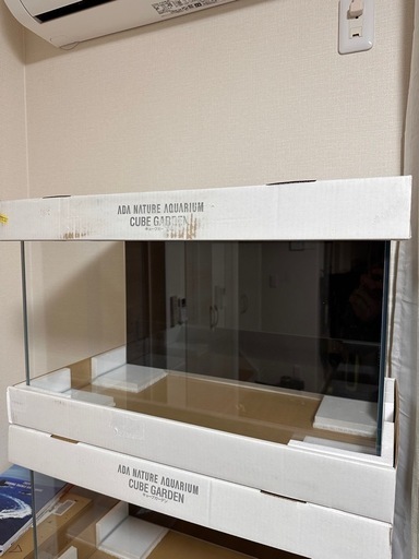 未使用水槽セット　ADA キューブガーデン60 マット　サーモメーター　　バックスクリーン