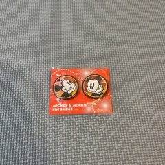 ミッキー、ミニーのピンバッチ