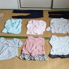 【古着】【USED】女児用洋服セット【サイズ120】【薄手】【12点セット】の画像