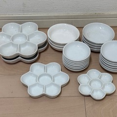 絵の具皿 梅皿パレット4枚 とき皿20枚の画像