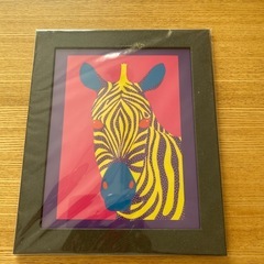 ポップなシマウマのアート作品