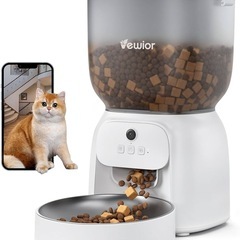【新品未使用】自動給餌器 10秒録音 1日20食 猫犬対応 4L...