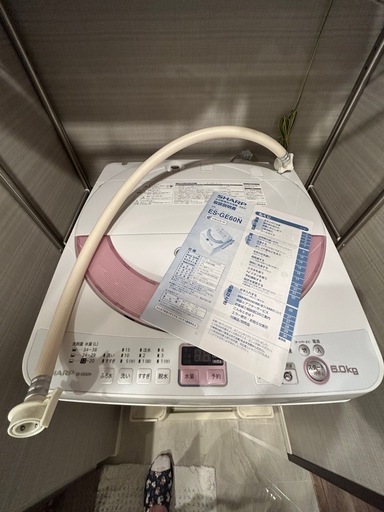 シャープ洗濯機6kg、ES-GE60N (白) 目黒の生活家電《洗濯機》の