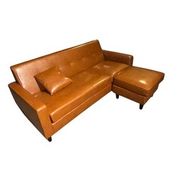 【ジ0421-16】美品❗️定価で買うと3万円❗️ソファ ソファー 3人掛けソファー 3人掛け レザー L字 ブラウンの画像