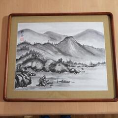 　値下げました。山水画　額入り