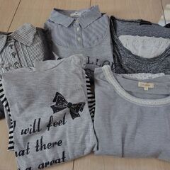 チュニック 5点セット 11号程度 グレー ストレッチ素材