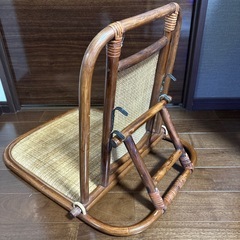 籐の座椅子　ラタン　夏に涼しくの画像