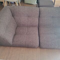 【お値引き中！】コーナーソファと１人掛けソファのセット　ローソファの画像