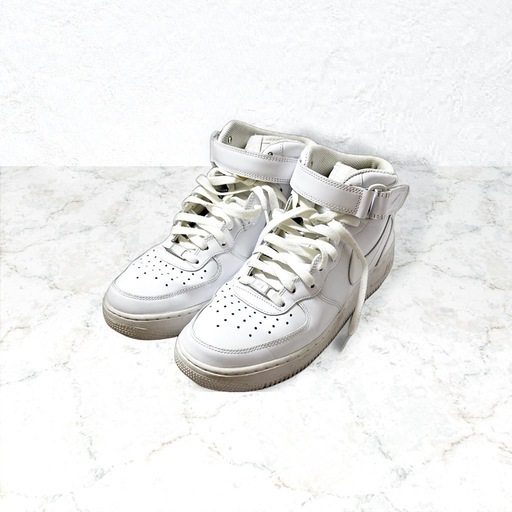 NIKE AIR FORCE MID'07 WHITE/WHITE ナイキ　スニーカー　エアフォース1 ミッド 07 ホワイト 27.5cm