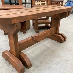 【kj138】木製 ミニベンチ チェア 天然木 端材 ハンドメイド ガーデン家具 庭 玄関 オールド　検)一人暮らし　ファミリー　冷蔵庫　洗濯機　オフィス　事務　テーブル　ラック　収納　家具　ソファ ダイニング 食器棚 キッチンの画像