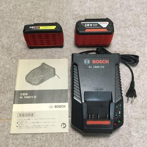 BOSCH 充電器 AL1860CVと18V 3.0Ah 2.0Ah 2個セット