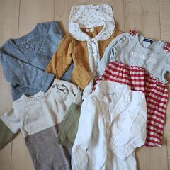 長そで子供服(女児向け)80サイズ　アウター付き