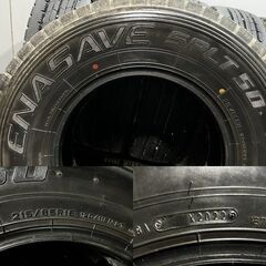 DUNLOP SPLT50 215/85R16 120/118N LT 16インチ ライトトラック用 夏タイヤ 6本 22年製 バリ溝 キャンター エルフ ダイナ等　(KTT452)クレジットカード QRコード決済可能の画像