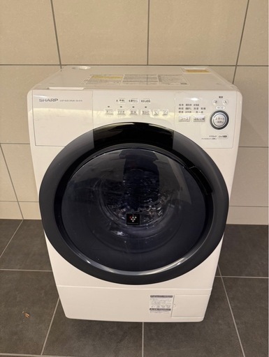 SHARPシャープ ドラム式洗濯乾燥機 ES-S7D -WL (ホワイト系・左開き)