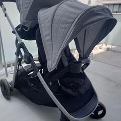 半年使用・美品】2人乗りベビーカー 縦型 バギー レインカバー