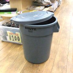 ゴミ箱 VENTED BRUTE 丸型コンテナ 直径49×高さ58cm Rubbermaid ラバーメイド グレー 大きめ ダストボックス 蓋付き 店舗 屋内外 ユーティリティコンテナ 札幌市 厚別区の画像