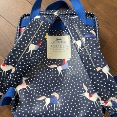 Joules ジュールズ　子供用リュックサック　馬柄　紺色 の画像