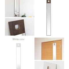 最終値下げ！未使用品☆　スリムミラー　姿見 ホワイトの画像
