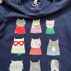 Joules ジュールズ　長袖シャツ　ネコ　サイズ116/6yの画像