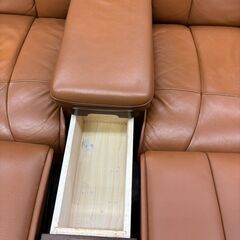😀FUJI　FURNITURE/2Pリクライニングソファ(オットマン付き)😀3013😀の画像