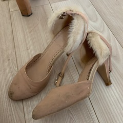 ミッシュマッシュ　パンプス　ファー　s