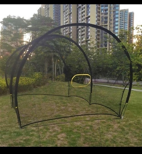 お取り引き中 バッティングネット 折りたたみ 大型 野球 バッティングゲージ 野球ネット 庭 自宅 ティーバッティング 打撃練習 防球ネット  2.4m 5x3x3m 保護ネット 練習用具