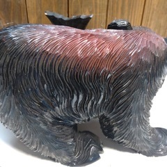 木彫り　熊　置物の画像